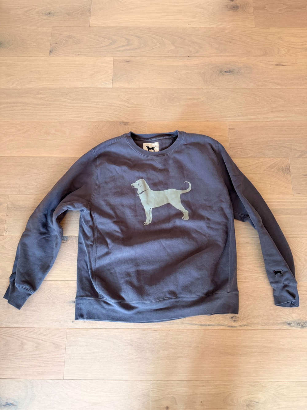 The Black Dog Crewneck Sweatshirt - Slate Blue with Light Dog Graphic